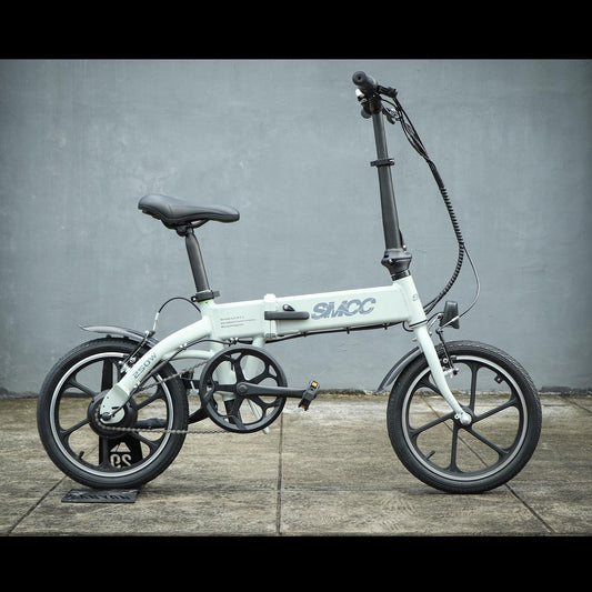 SMCC Folding E-Bike 250 Watts Alloy - Off White / Gray