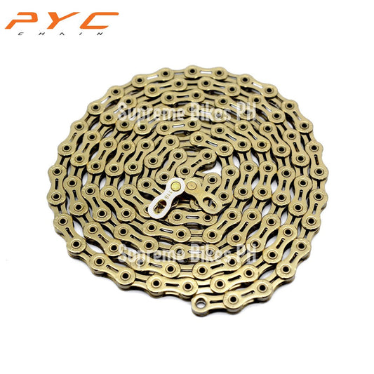 PYC SP1101 11-Speed Ultralight Hollow Chain 120 links - Gold