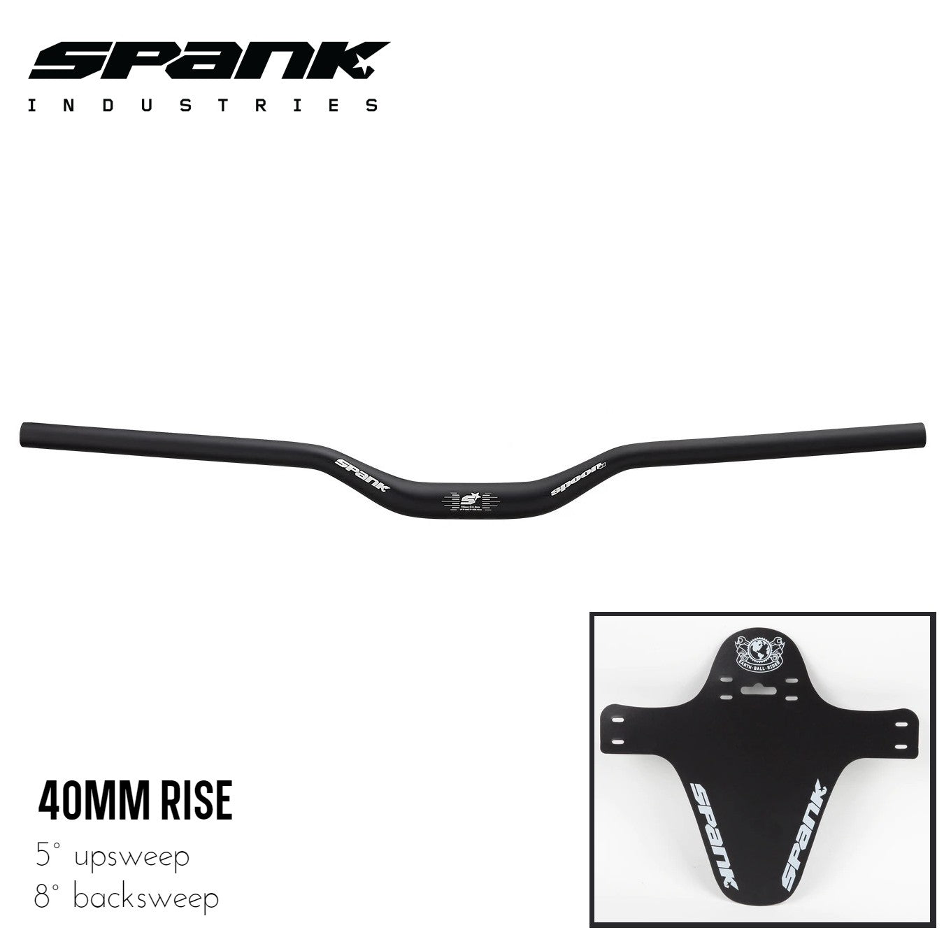 Spank Spoon Alloy Handlebar 785mm (adjustable) - Black