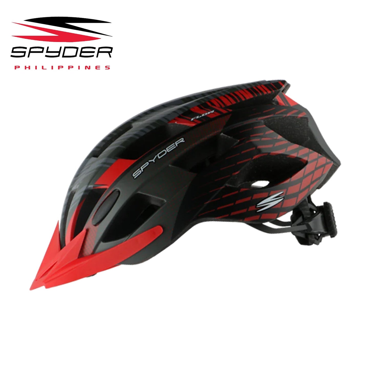 Spyder Flow MTB Bike Helmet - Matt Black/Red