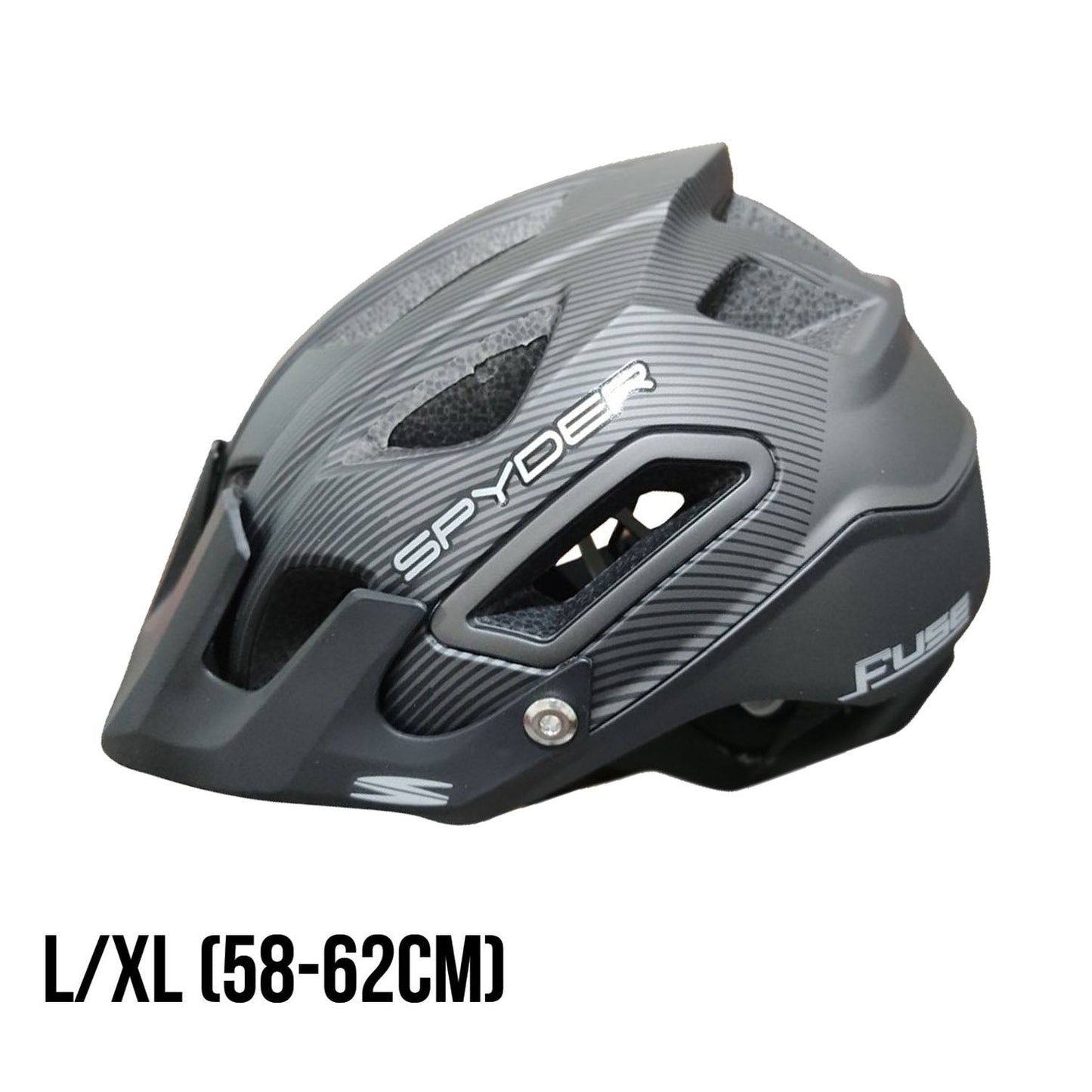 Spyder FUSE All-Mountain / Trail MTB Helmet - Black / Stripe