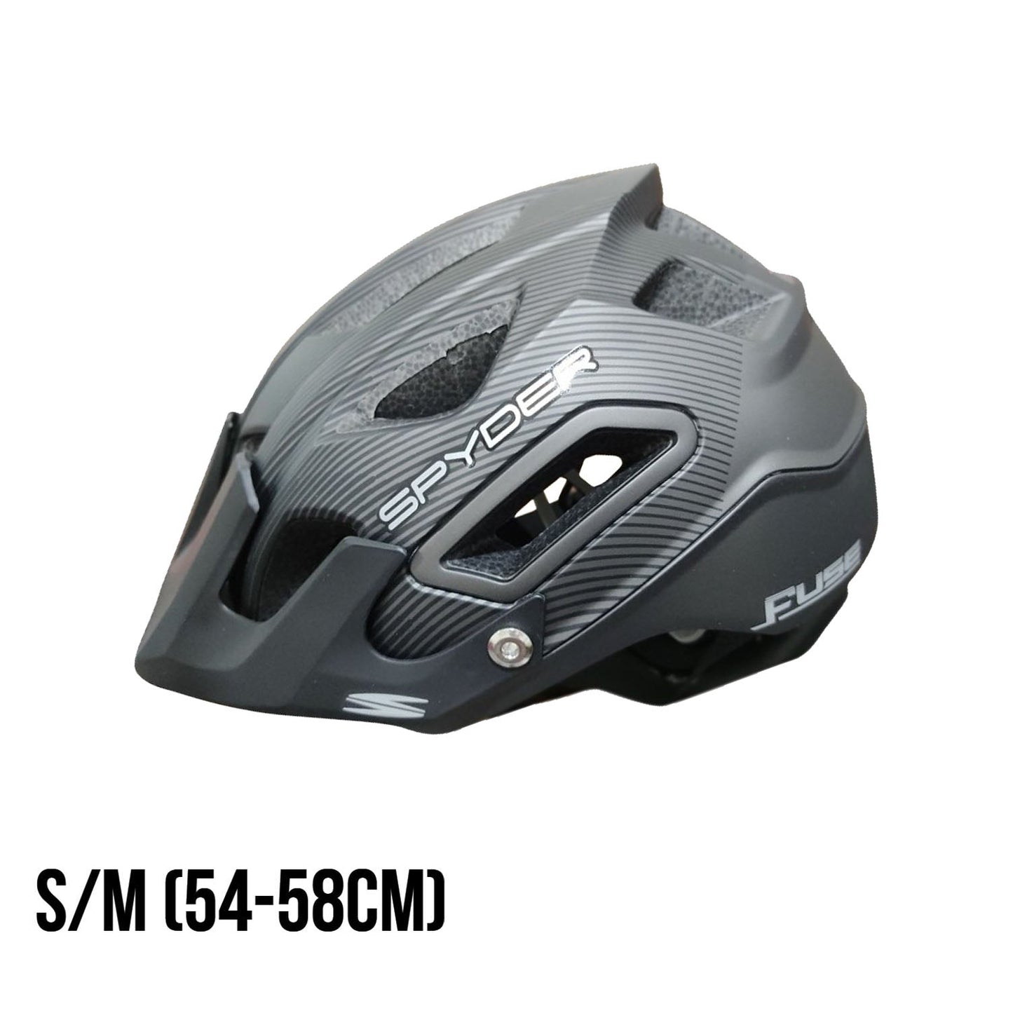 Spyder FUSE All-Mountain / Trail MTB Helmet - Black / Stripe