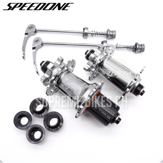 Speedone Soldier Hub Set QR / Thru Axle Non-Boost 32H 6-Bolt - Titanium