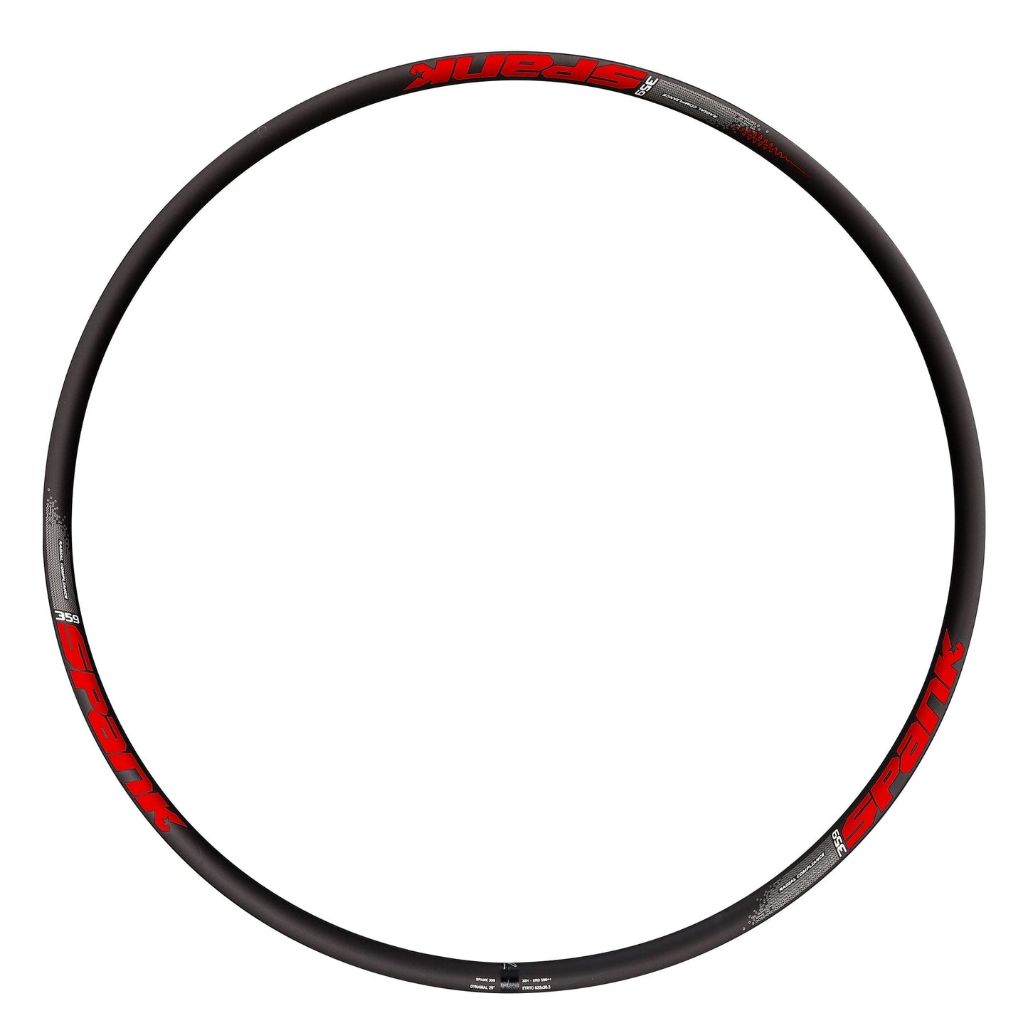 Spank 359 Vibrocore Bike Rim 27.5 - Black/Red