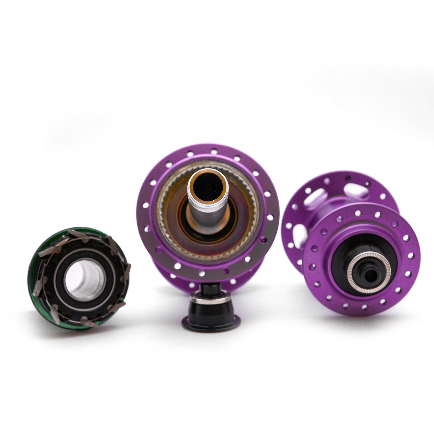 Speedone Torpedo 8 Pawls Hub Set QR / Thru Axle Non-Boost 32H 6-Bolt - Purple