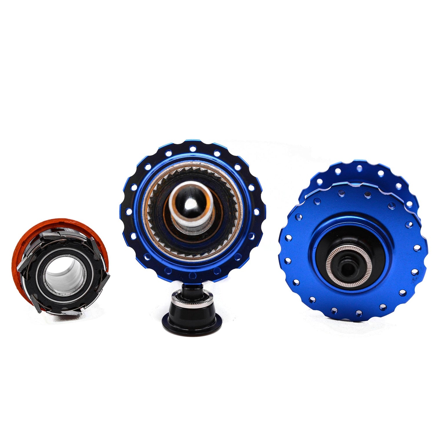 Speed One Hub Speedone Pilot Hub Set QR / Thru Axle Non-Boost 32H 6-Bolt - Blue ...