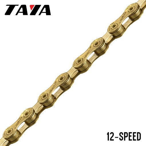 Taya TOLV-12 Bike Chain 12-Speed 126 Links - Gold