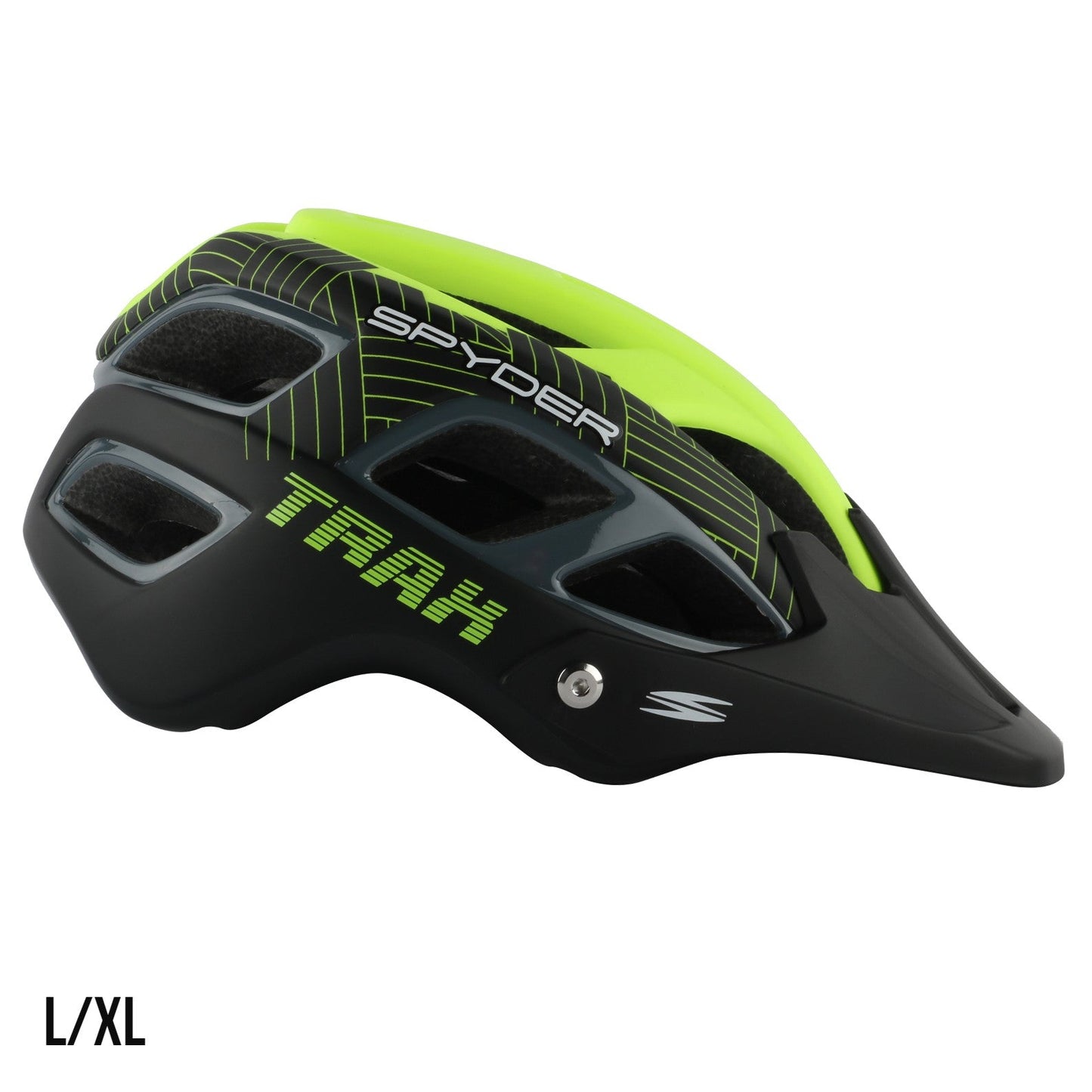 Spyder TRAX 2 All-Mountain / Trail MTB Bike Helmet - Black / Neon Yellow