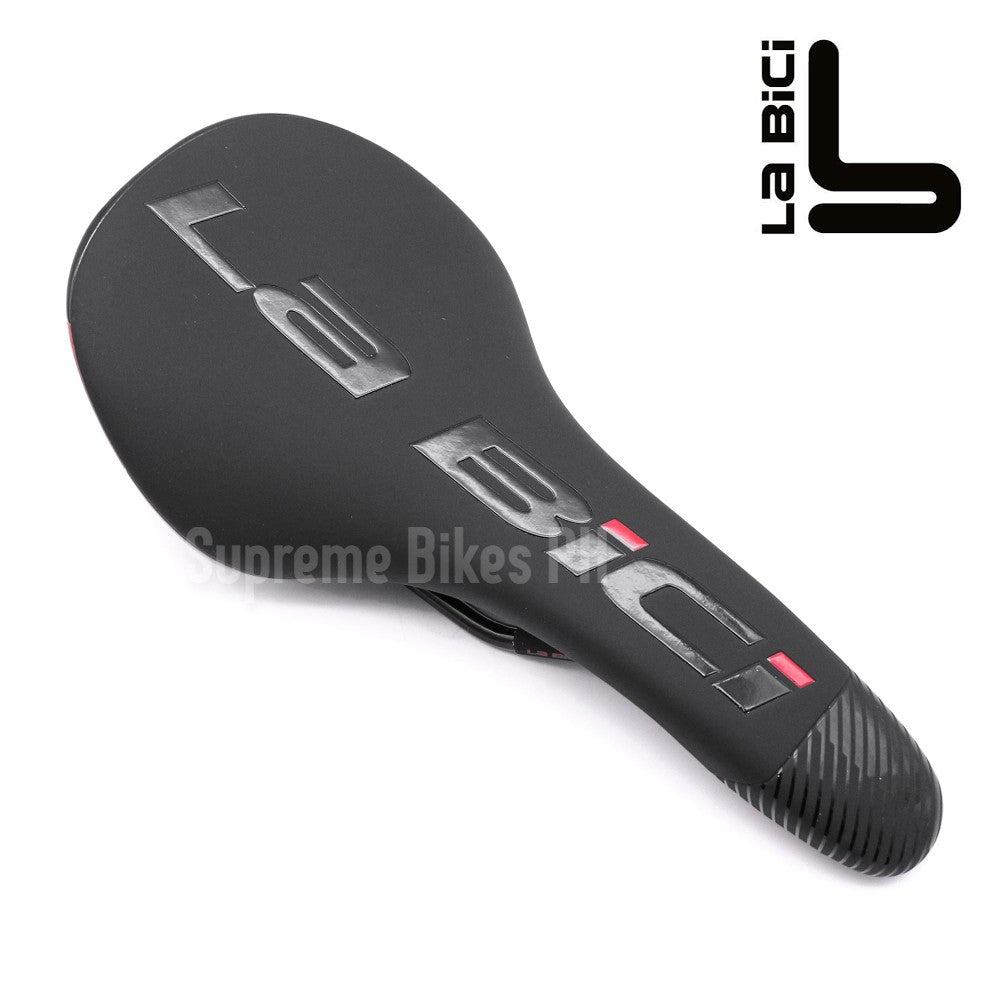 La Bici U4 Narrow Race Saddle 130 x 270mm 285g - Black / Red