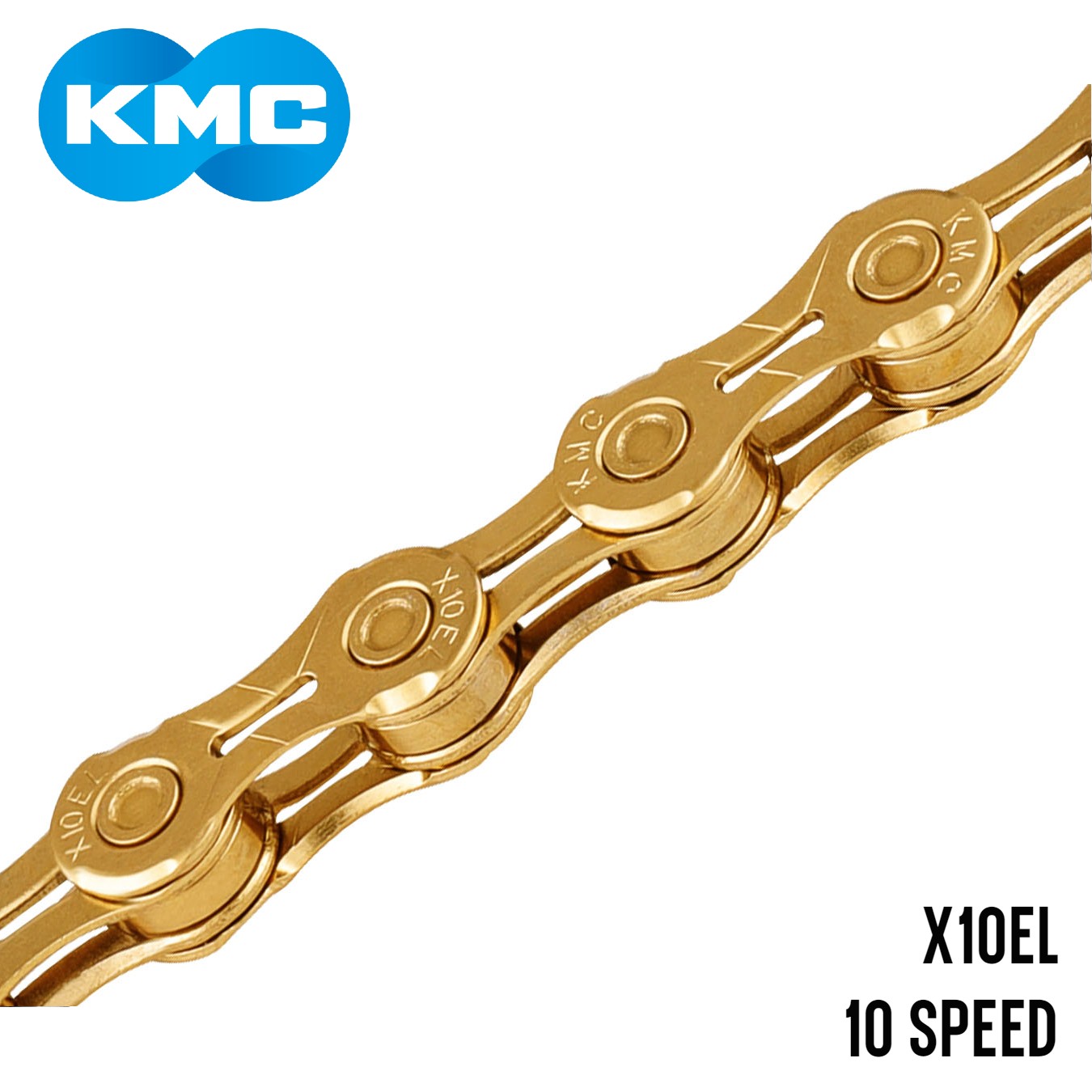 KMC X10EL Extra Light 10-Speed Bike Chain - Gold