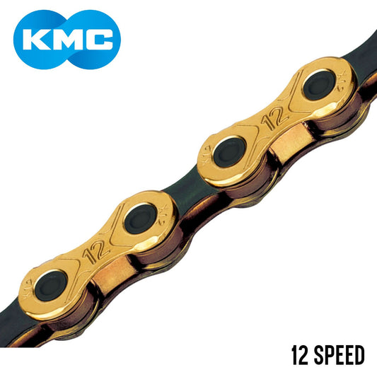 KMC X12 12-Speed Bike Chain 126 Links - Gold / Black