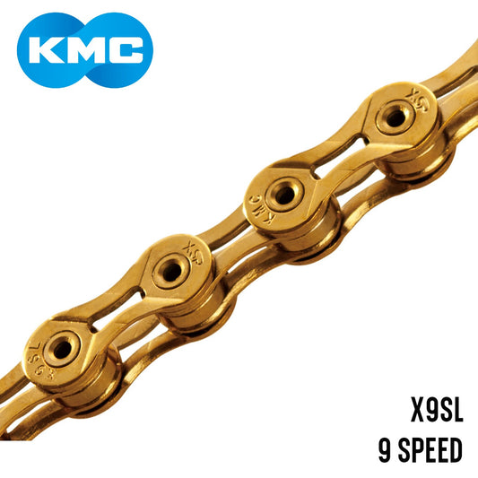 KMC X9SL Super Light 9-Speed Bike Chain - Gold