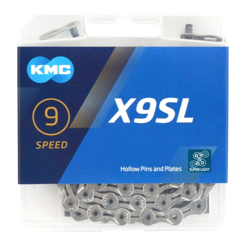 KMC X9SL Super Light 9-Speed Bike Chain - Silver