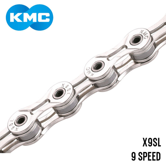 KMC X9SL Super Light 9-Speed Bike Chain - Silver