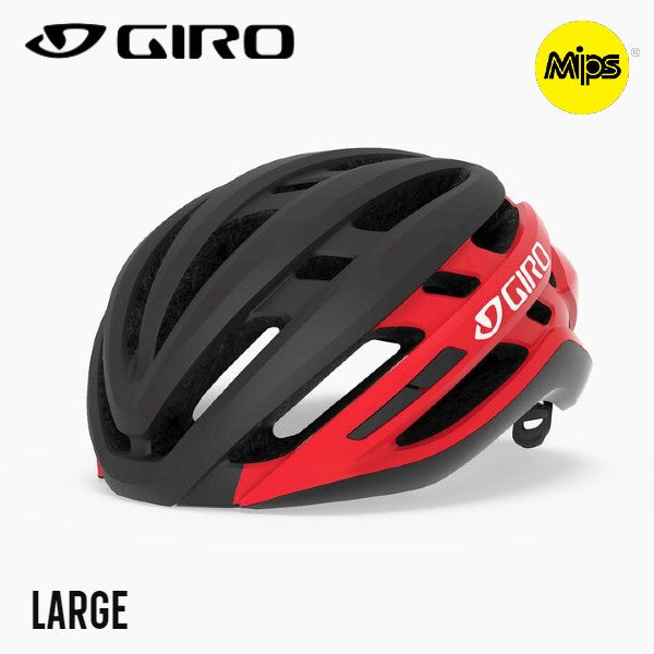 GIRO Agilis MIPS Bike Helmet - Matte Black / Bright Red