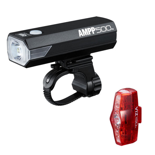 Cateye AMPP500 / VIZ150 Bike Headlight and Rear Tail Light Set