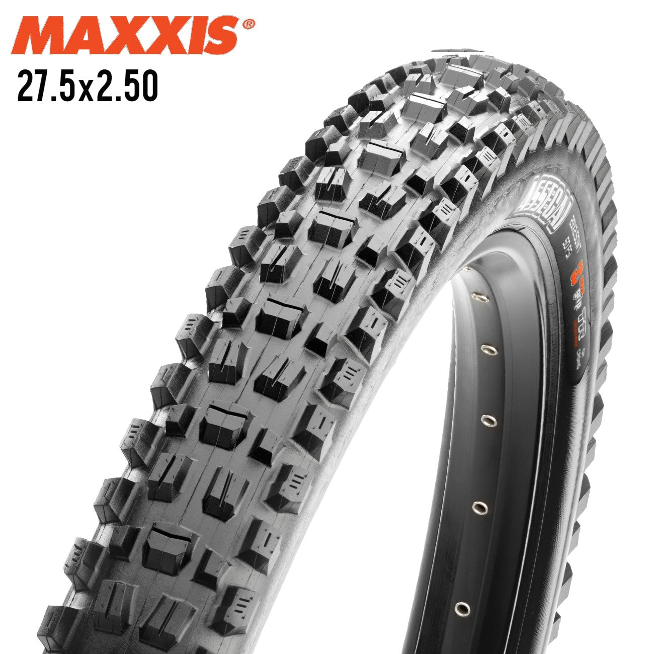 Maxxis Assegai Trail / Enduro / Downhill MTB Tire 27.5 EXO Tubeless Ready - Black