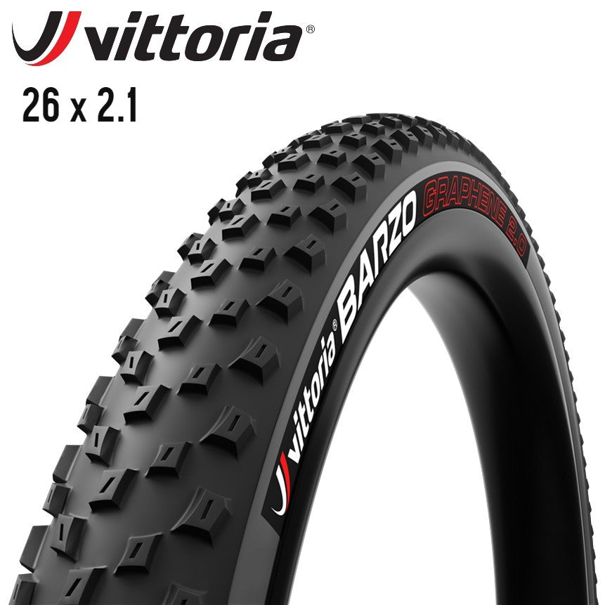 Vittoria Barzo MTB All-Rounder / XC Tire 26er Tubeless TNT - Anthricite Gray / Black