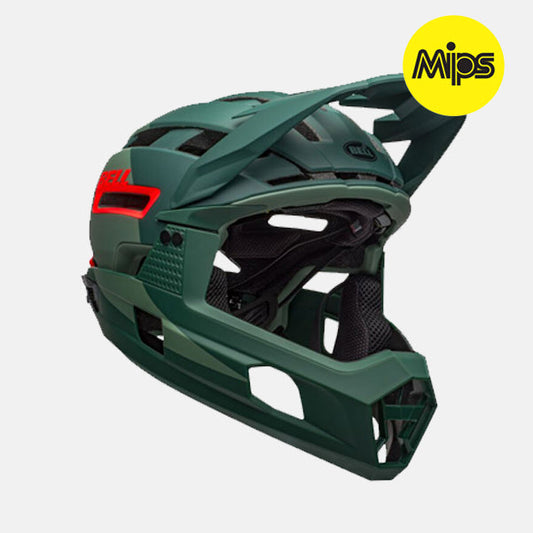 Bell Super Air R Spherical MIPS Full-Face Helmet - Green/Infrared