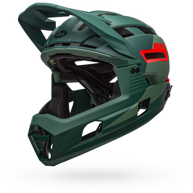 Bell Super Air R Spherical MIPS Full-Face Helmet - Green/Infrared