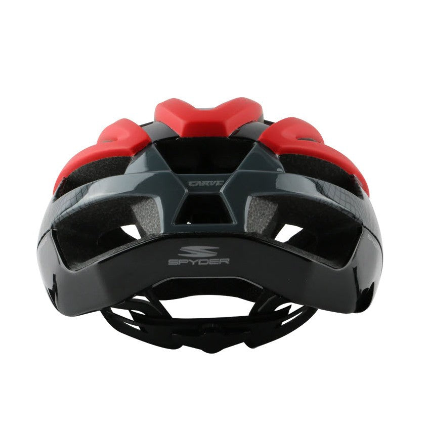 Spyder CARVE Road Bike Helmet with FIDLOCK Aero and Lightweight - Matte Red / Black