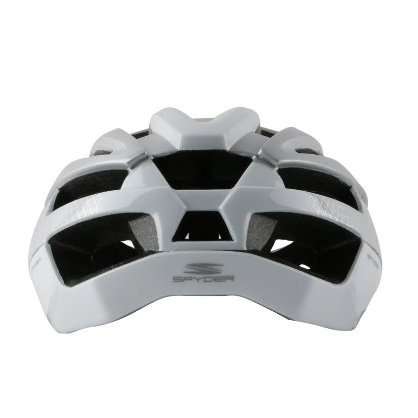 Spyder CARVE Road Bike Helmet with FIDLOCK Aero and Lightweight - Gloss White / Silver