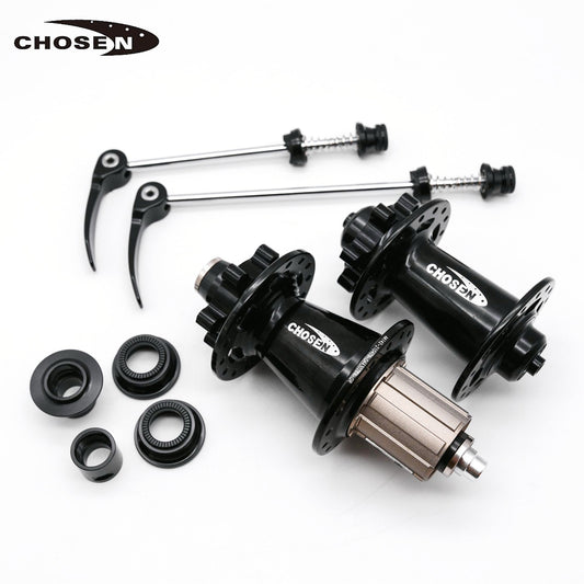 Chosen Hub Set DA4302BA HG Cassette Quick Release / Thru Axle Convertible Non-Boost - Black