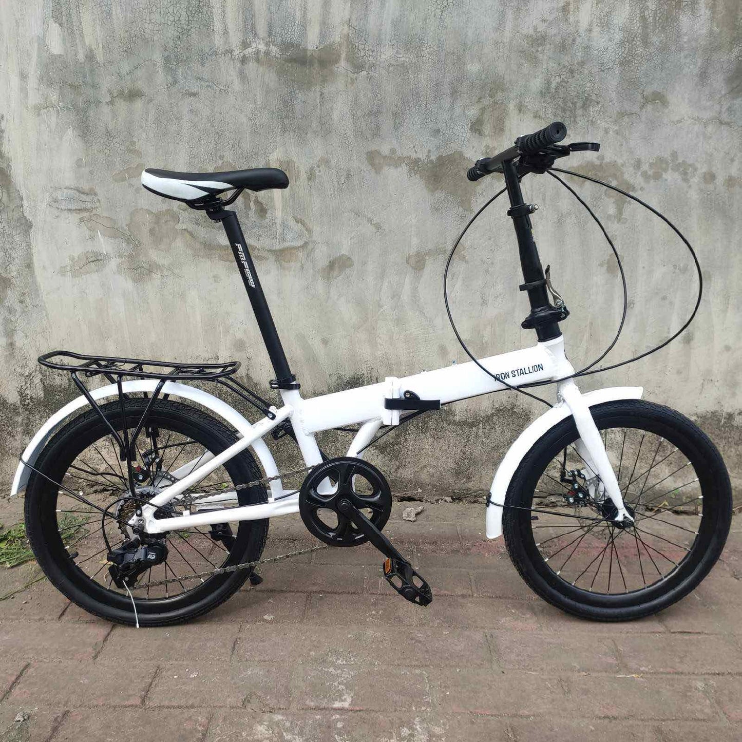 Iron Stallion Folding Bike 3x7 Speed - White