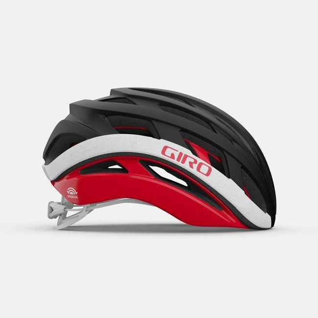 Giro HELIOS Spherical MIPS Road Bike Helmet - Black/White/Red