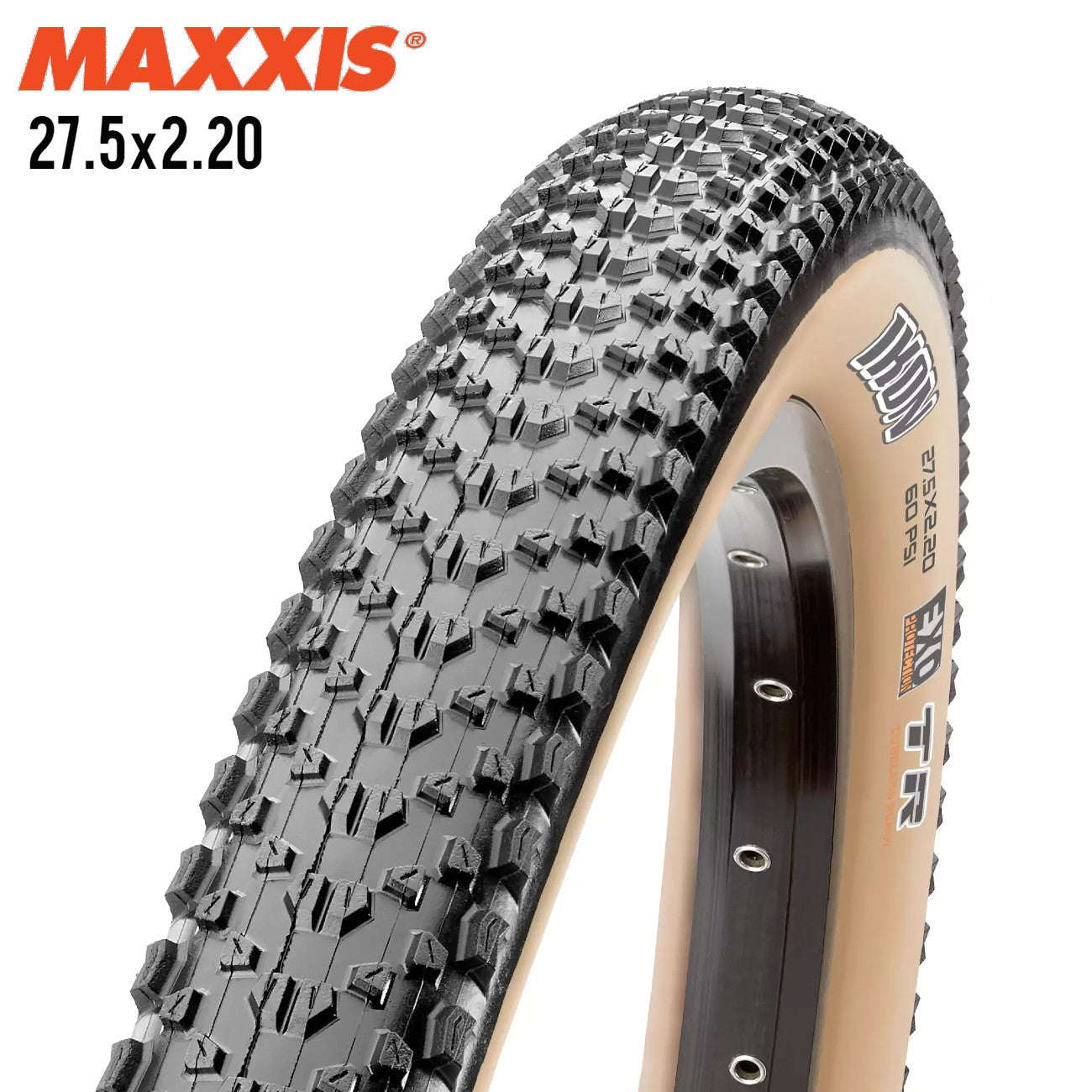 Maxxis IKON XC MTB Tire 27.5 EXO Tubeless Ready - Tan Wall