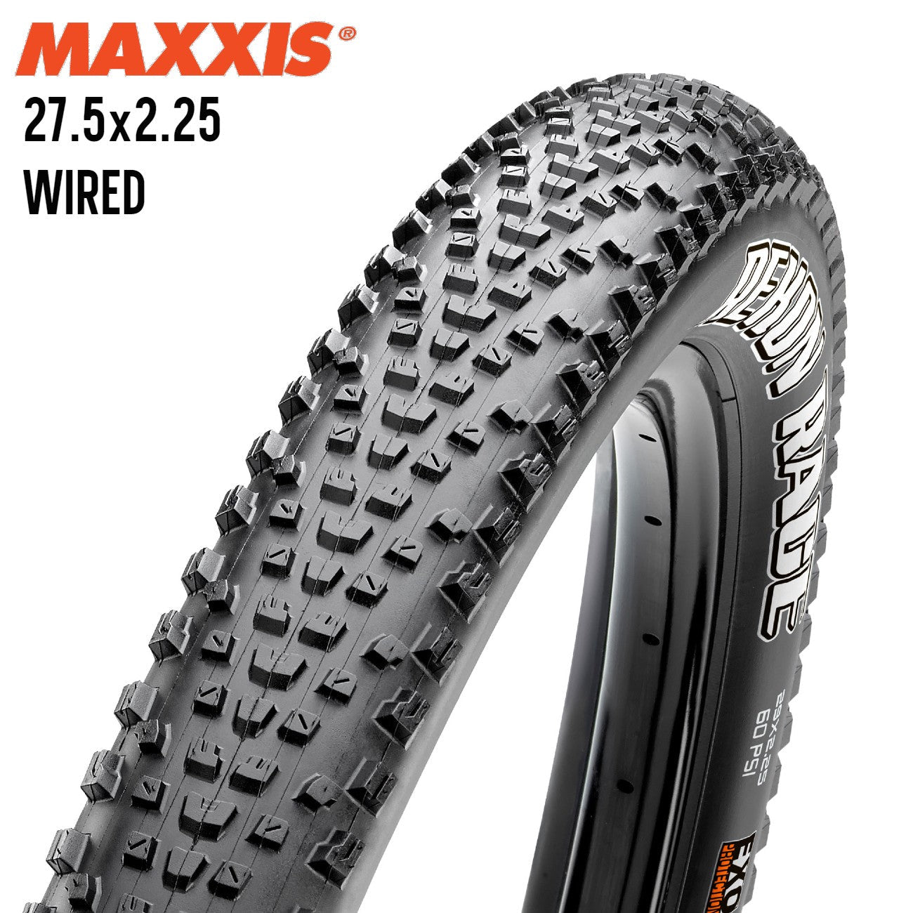 Maxxis Rekon Race XC MTB Tire 27.5 Wire - Black