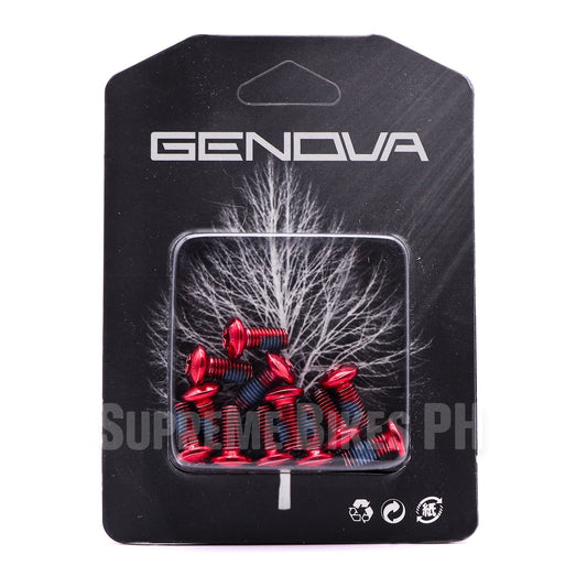 Genova Rotor Bolts 12 pcs - Red