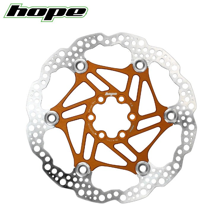 Hope Floating Brake Rotor 6-Bolts - Orange 180mm