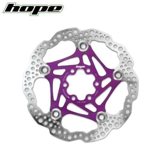 Hope Floating Brake Rotor 6-Bolts - Purple 160mm