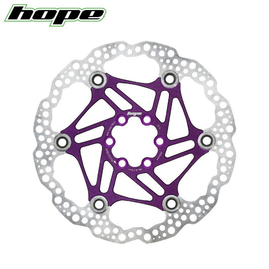 Hope Floating Brake Rotor 6-Bolts - Purple 180mm