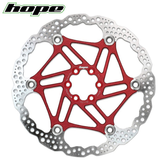 Hope Floating Brake Rotor 6-Bolts - Red 203mm