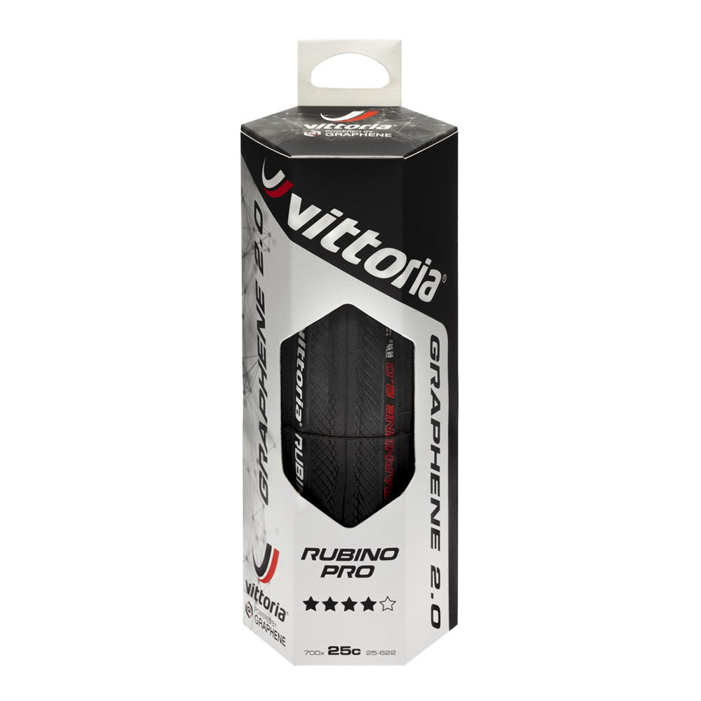 Vittoria Rubino Pro All-Rounder Road Bike Tire Graphene (Folding) - Full Black