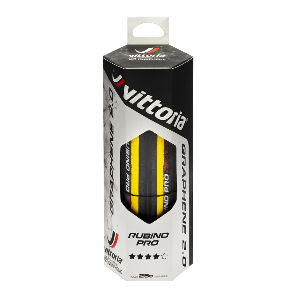 Vittoria Rubino Pro All-Rounder Road Bike Tire Graphene (Folding) - Yellow