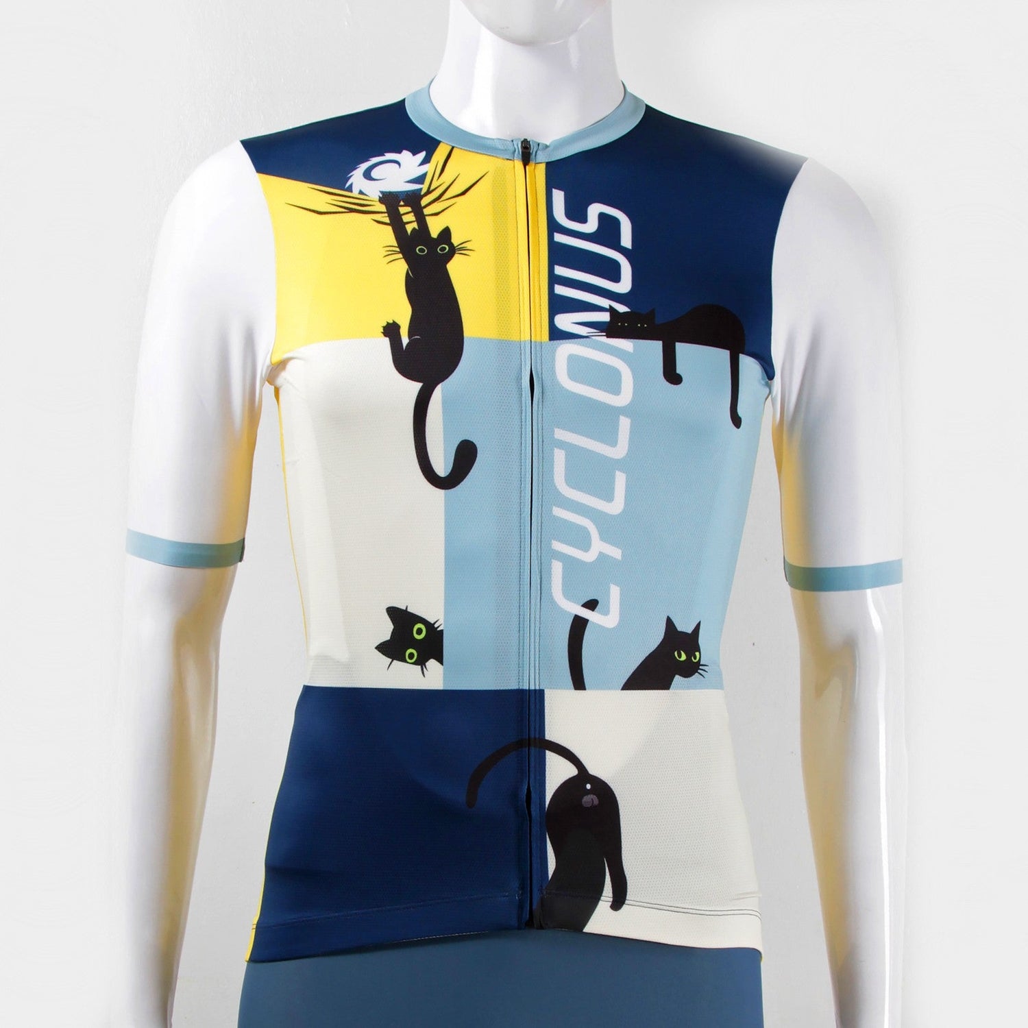 Cyclonus Scratch Cycling Jersey Cat Design