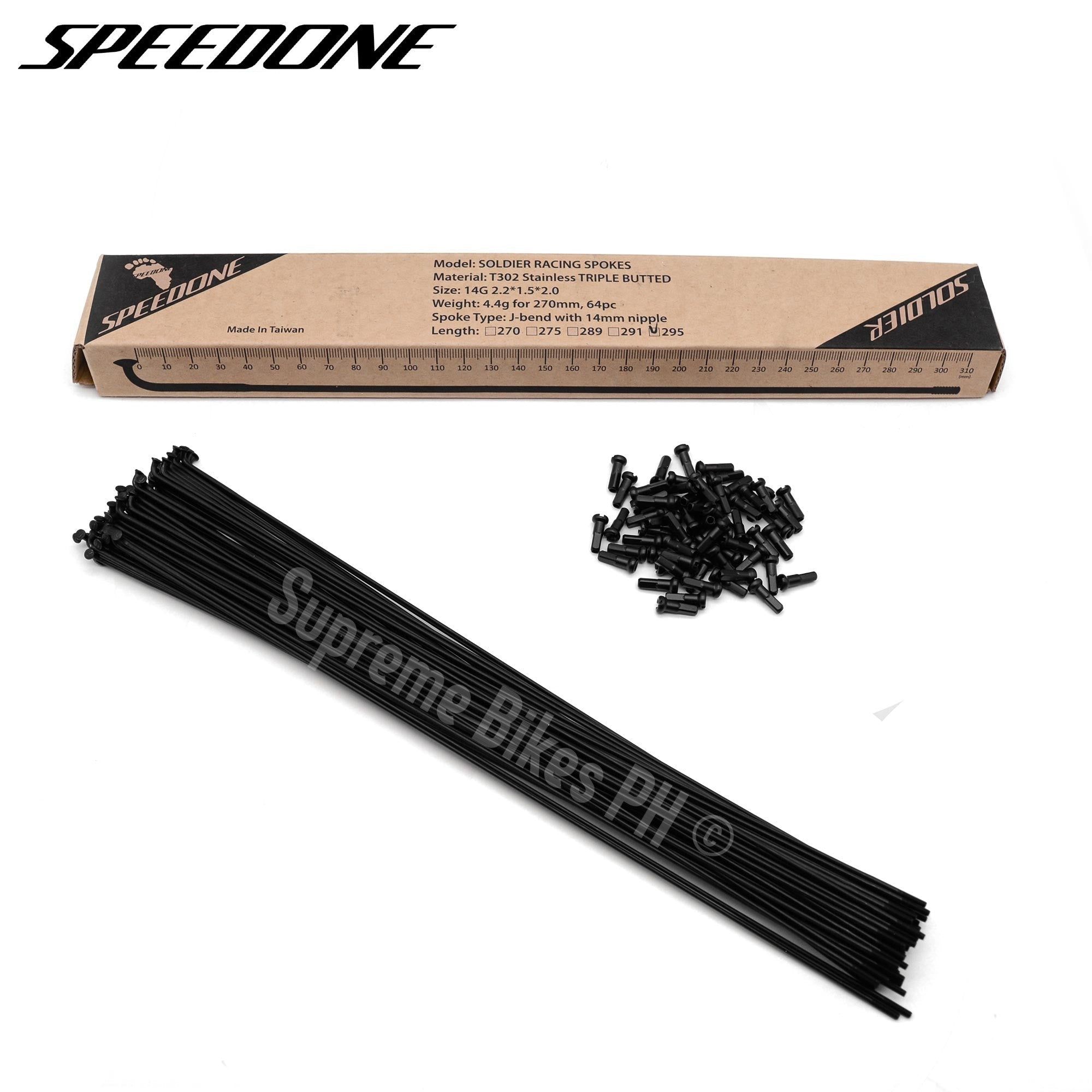 Speedone Soldier Lightweight Stainless Racing Spokes with Nipples for ...