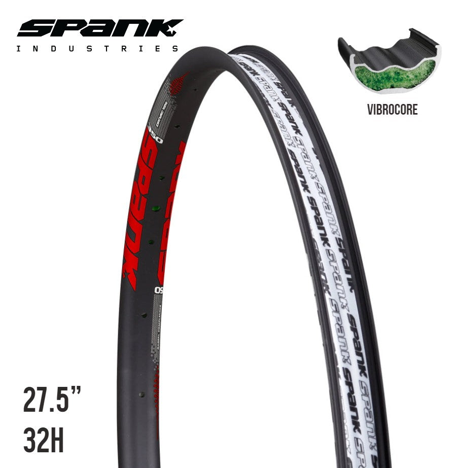 Spank 350 Vibrocore Bike Rim 27.5" - Black/Red