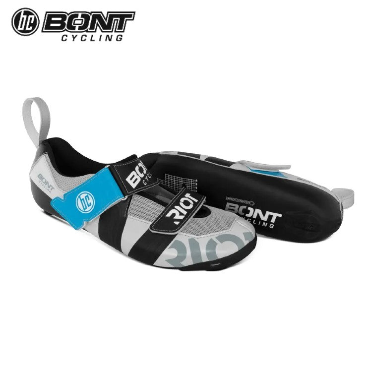 Bont Riot TR+ Carbon Composite Triathlon Road Cycling Shoes - Pearl Wh ...