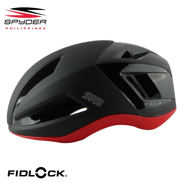 Spyder VELO Aero Road Bike Helmet - Matte Black / Red