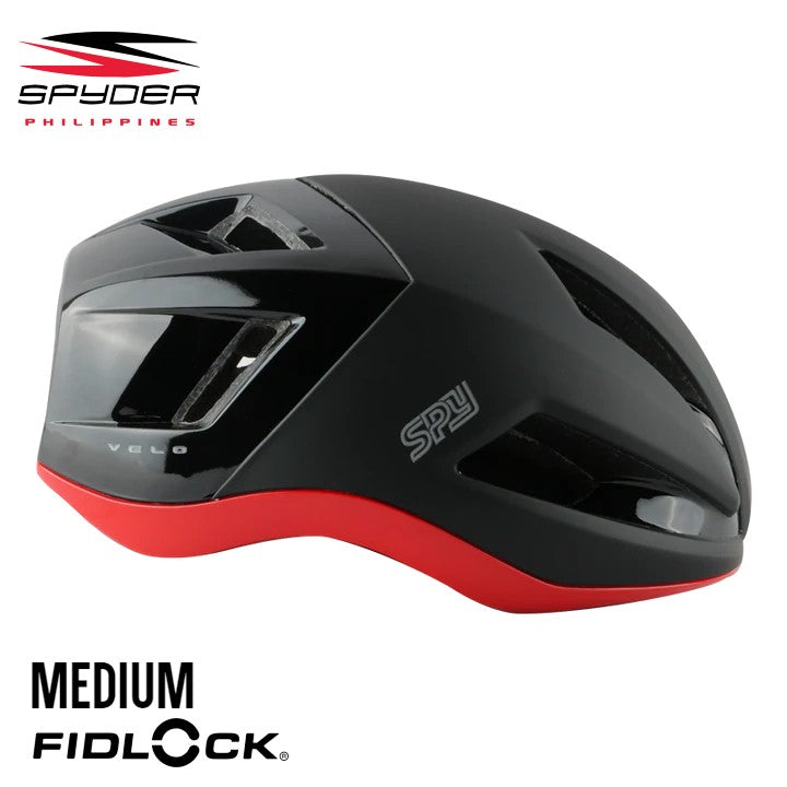 Spyder VELO Aero Road Bike Helmet - Matte Black / Red