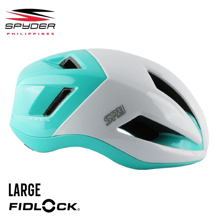 Spyder VELO Aero Road Bike Helmet - Gloss White / Mint