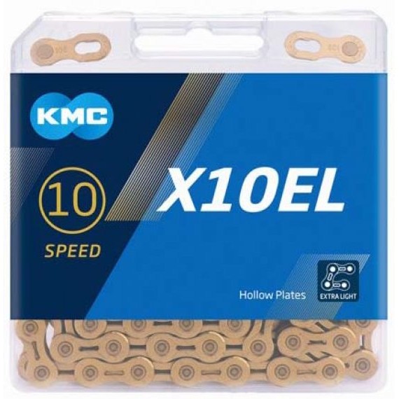 KMC X10EL Extra Light 10-Speed Bike Chain - Gold